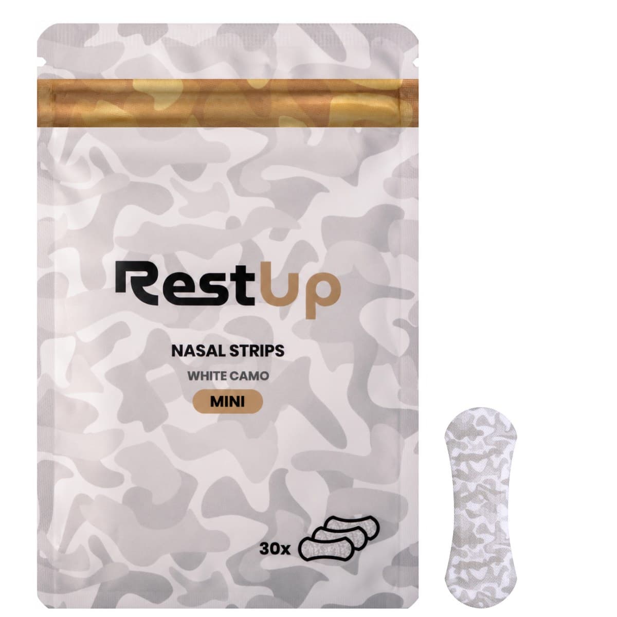 RestUp Mini Nasal Strips - White Camo, image 1