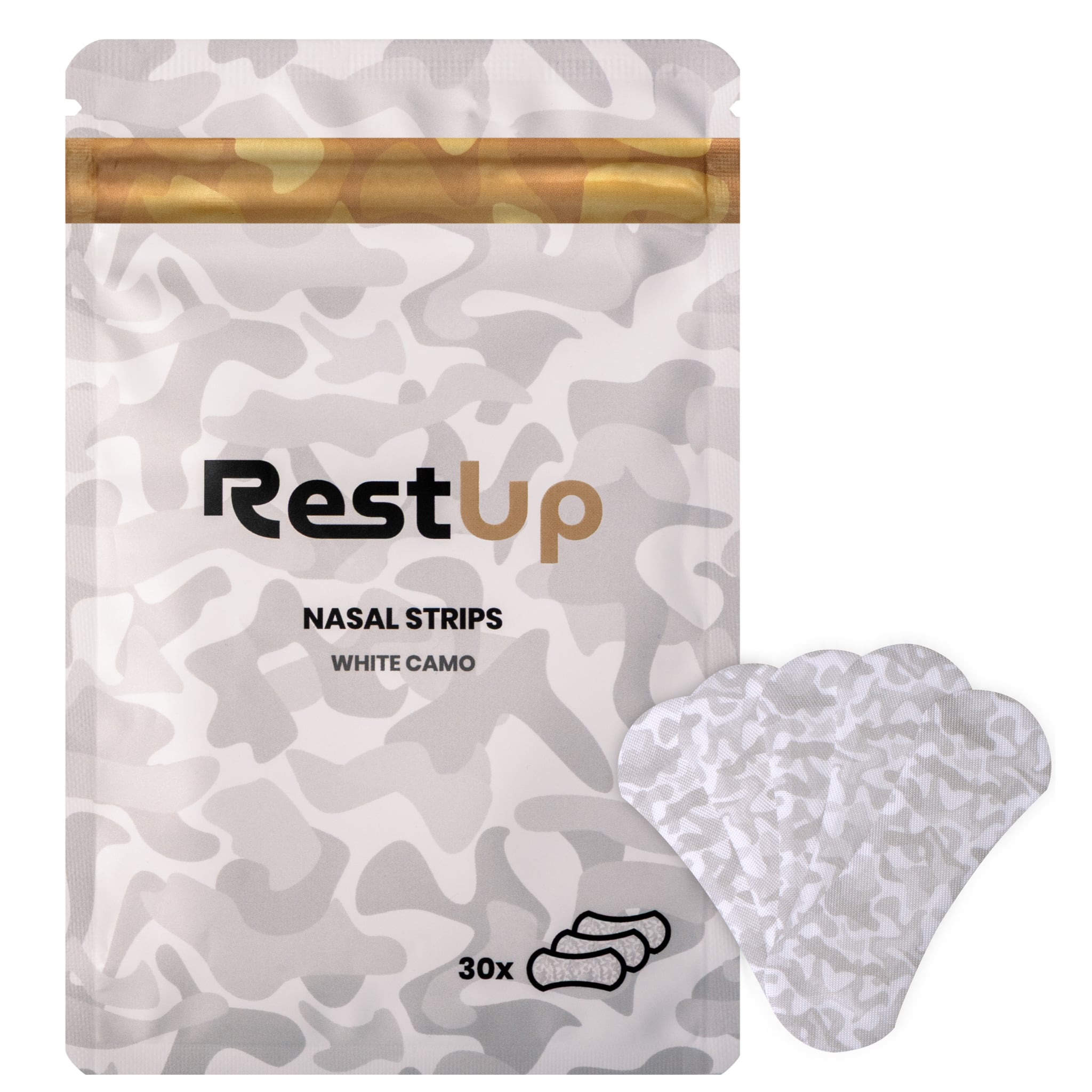 RestUp Nasal Strips - White Camo - 30 strips