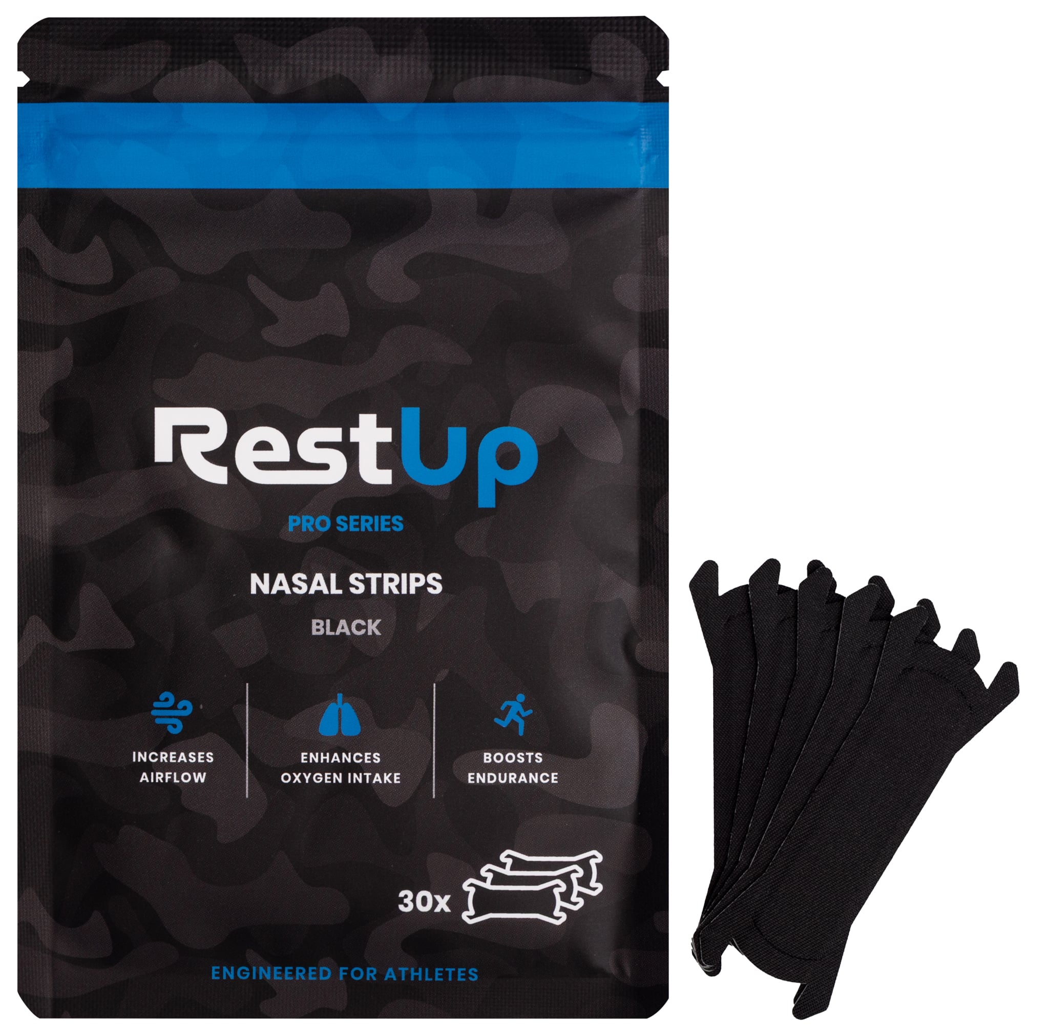 RestUp Pro Series Nasal Strips - Black